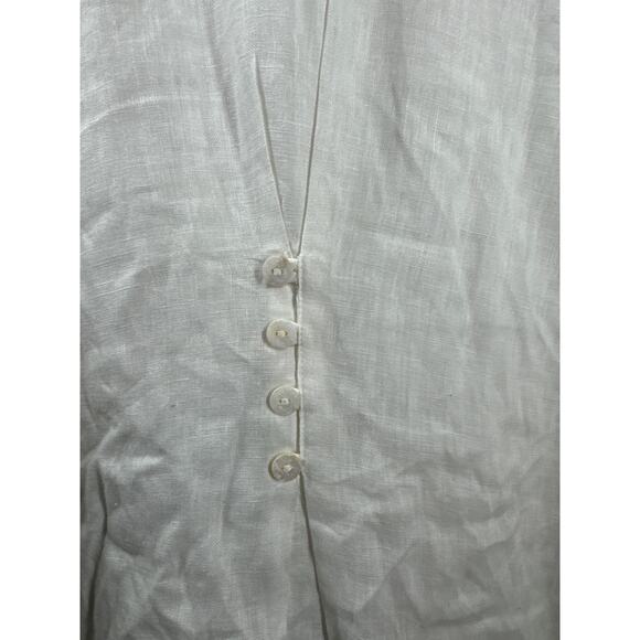 Womens J Jill love Linen Lace Cut Out Front Linen Button Shirt Cover Up Size XL - Picture 5 of 7